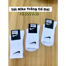 Tất Nike trắng cổ dài
