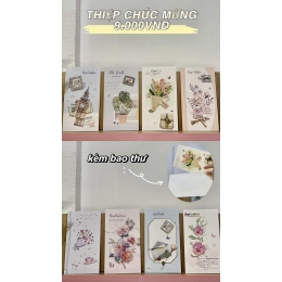 THIỆP CHÚC MỪNG KÈM BAO THƯ