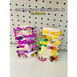 SET KẸP TÓC 14 CHI TIẾT CHO BÉ