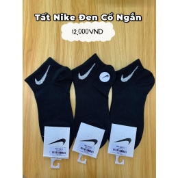 Tất Nike đen cổ ngắn