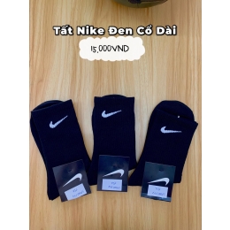 Tất Nike đen cổ dài