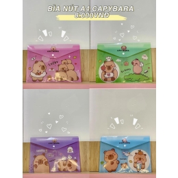 BÌA NÚT A4 CAPYBARA