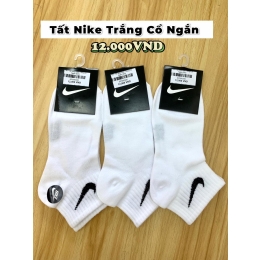 Tất Nike trắng cổ ngắn
