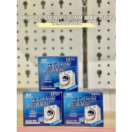 Hộp 12 viên vệ sinh máy giặt