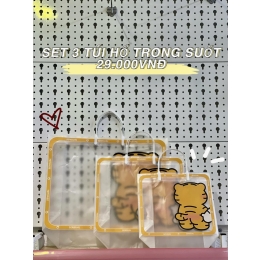 Set 3 túi hổ trong suốt