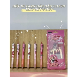 BÚT BI XANH GẤU DÂU LOTSO