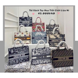 Túi xách tay họa tiết chất liệu nỉ